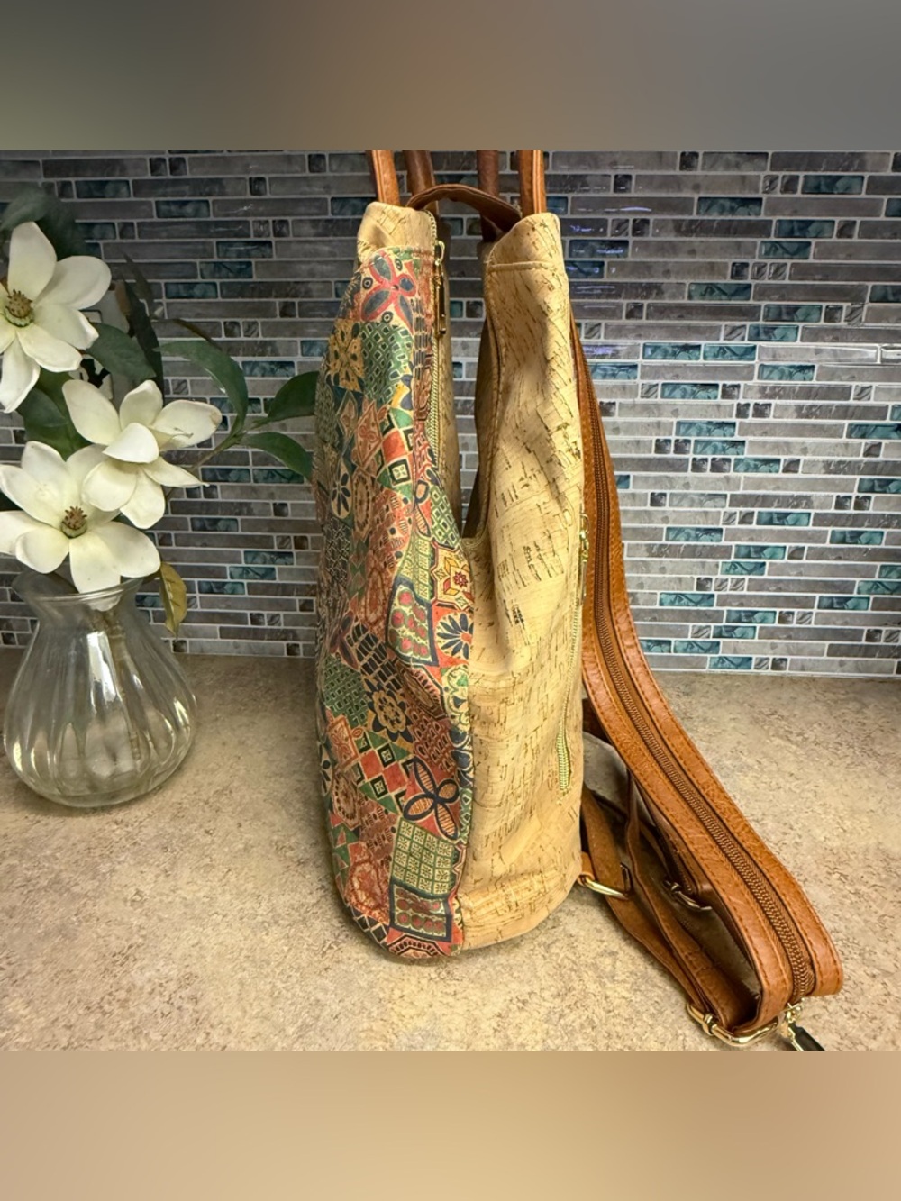 Portugal cork backpack and wallet - Picture 7 of 11